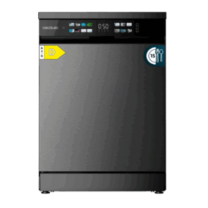 Bolero Aguazero 6210 Dark D Lavavajillas Bolero de 60cm dark, 15 cubiertos, Clase D, Pantalla FullColor XXL, Tercera bandeja,8 programas, Dual Zone Wash, Dry+, Bandeja Ajustable, Machine Care, Media Carga, Delay Start y Child Lock.