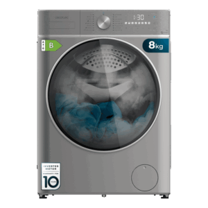 Bolero Wash&Dry 8580 Inverter Steel B Lavadora secadora steel de 8 kg - 5 kg de capacidad y 1400 rpm, 16 programas, Motor Inverter Plus, clase B, SteamMax, OnSmart, Fuzzy Logic, Smooth Wash, SpaCare, Stain Match y Goma antibacteriana.